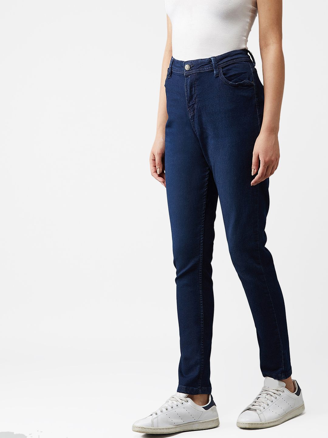 Kotty Women Navy Blue Skinny Fit High-Rise Clean Look Jeans