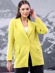 Kotty Women Notched Lapel Single-Breasted Overcoat