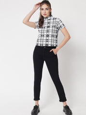 Kotty Women White Checked Top