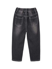 Kotty Boys Black Jean Low Distress Light Fade Regular Fit Jeans