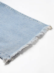 Kotty Women Blue Light Fade Clean Look Flared Jeans