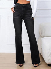 Kotty Women Cotton Bootcut High-Rise Stretchable Jeans