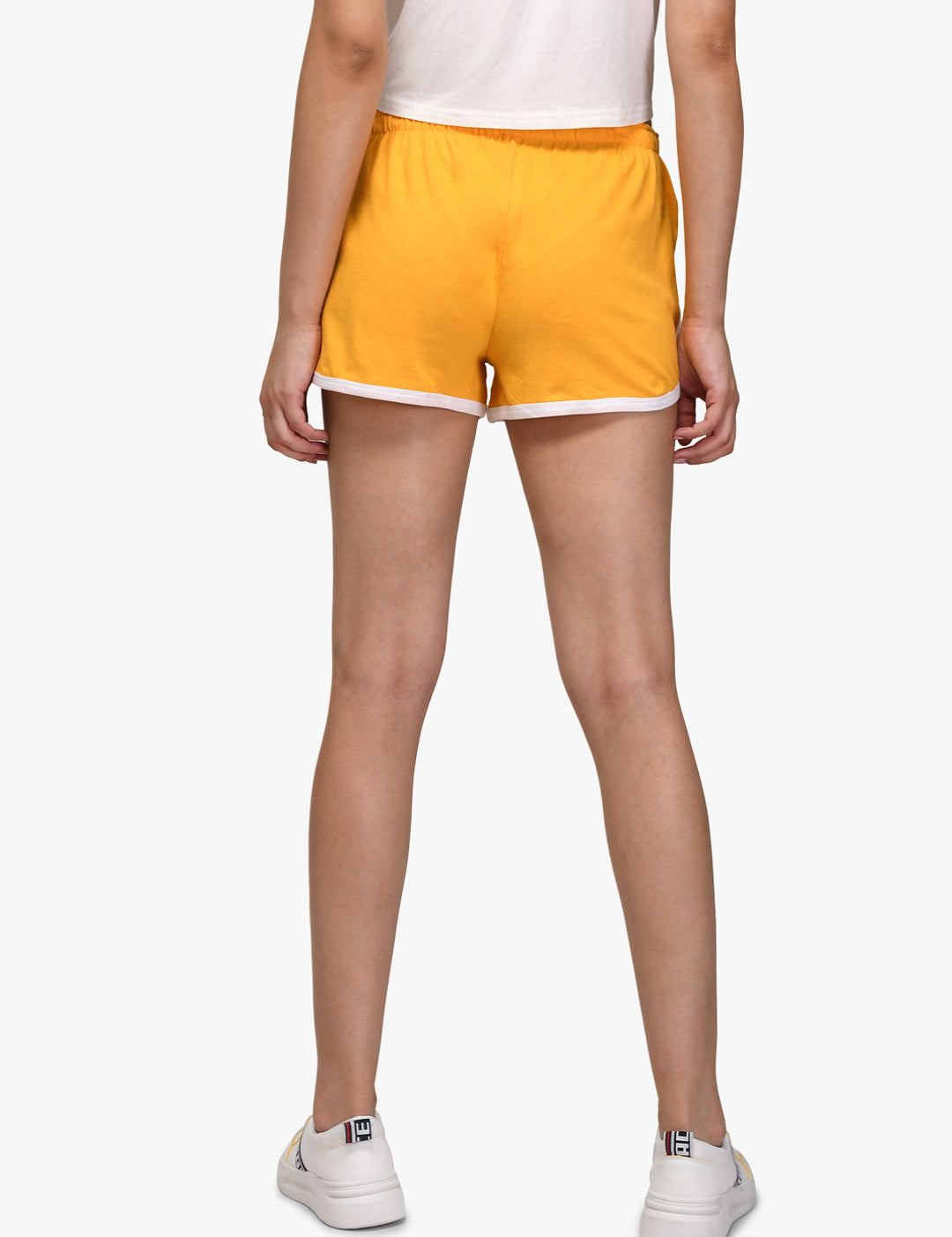 Kotty Women Yellow Solid Regular Fit Shorts