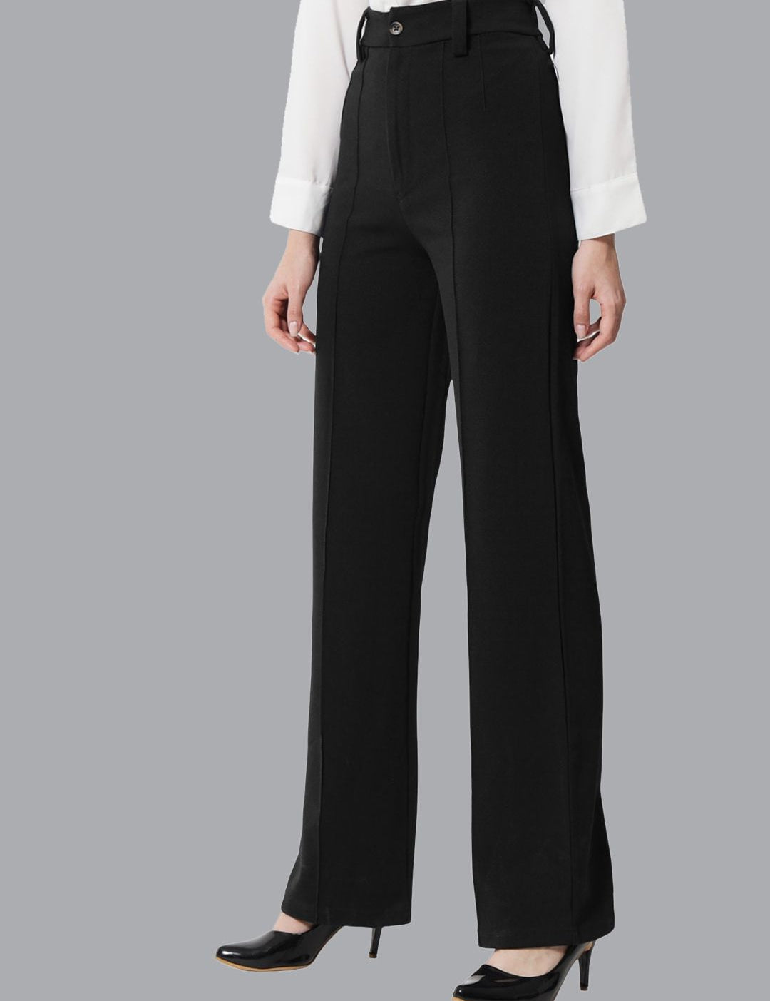 KOTTY BIZwear Women Pack Of 2 Straight Fit High-Rise Easy Wash Parallel Trousers