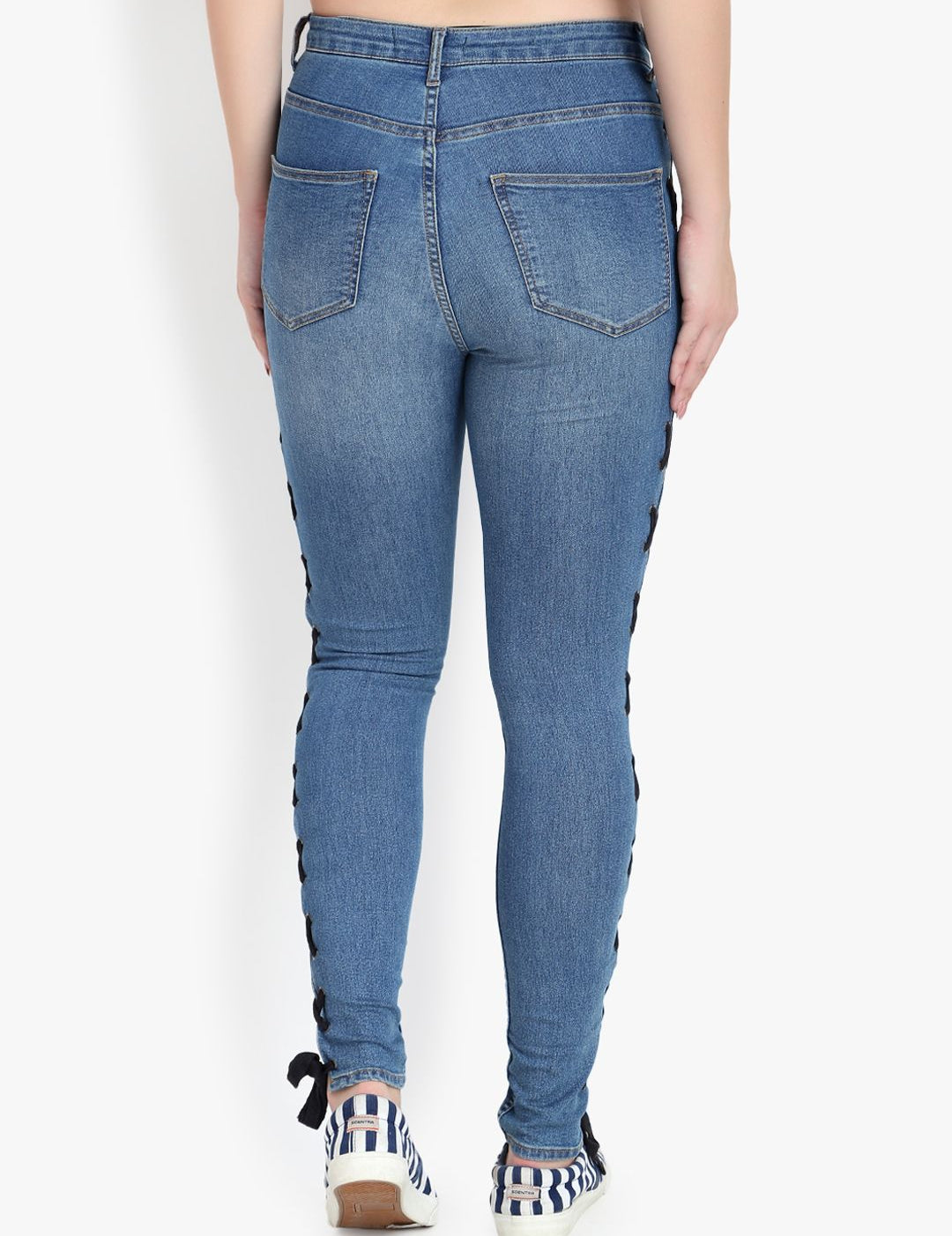 Kotty Women Blue Skinny Fit High-Rise Clean Look Stretchable Jeans