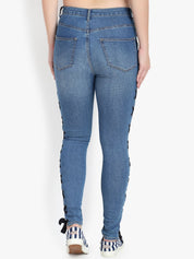Kotty Women Blue Skinny Fit High-Rise Clean Look Stretchable Jeans