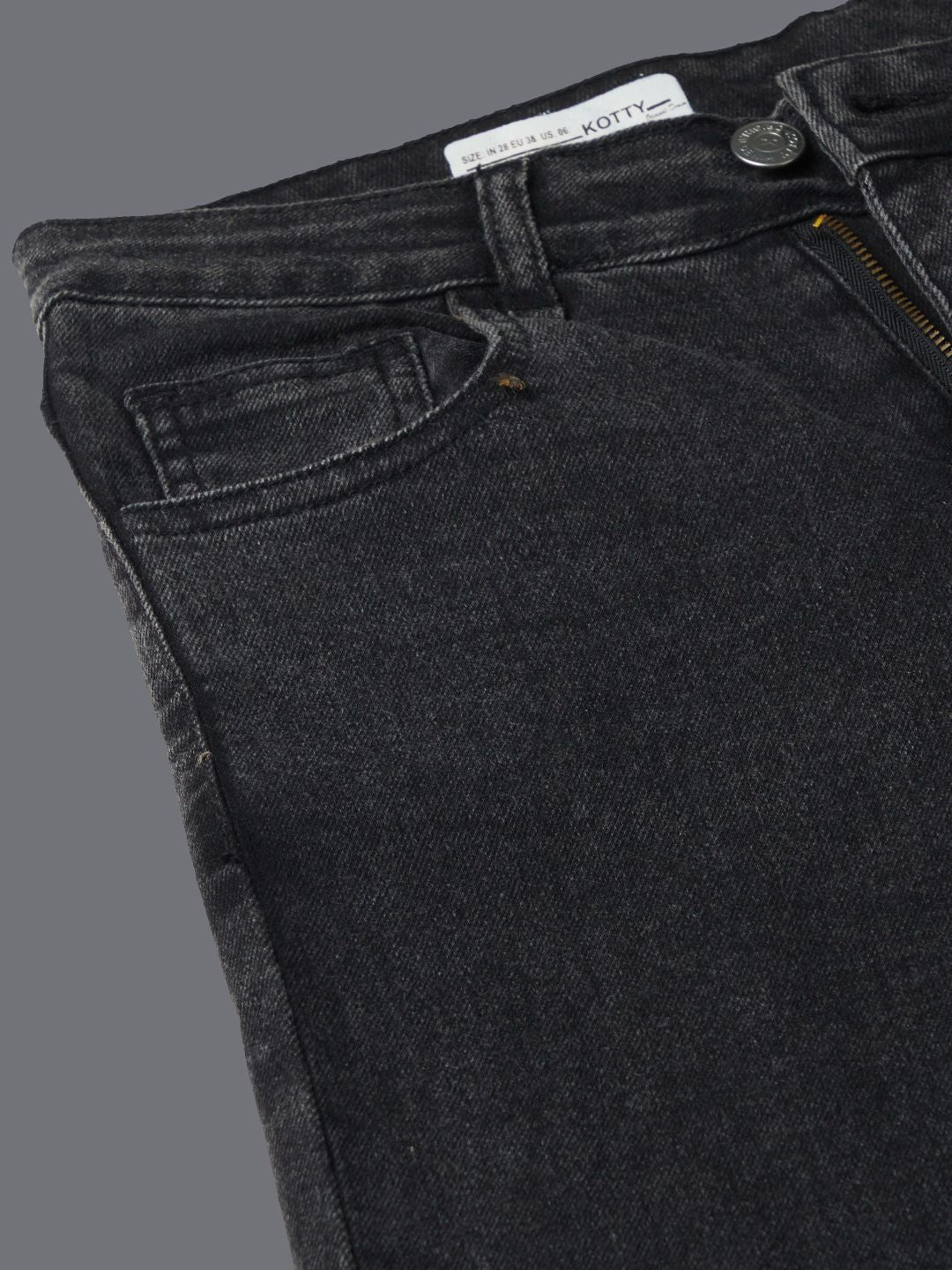 Kotty Women Black Jean Light Fade Stretchable Jeans