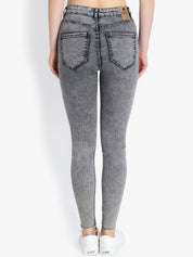 Kotty Women Charcoal Grey Skinny Fit High-Rise Clean Look Jeans