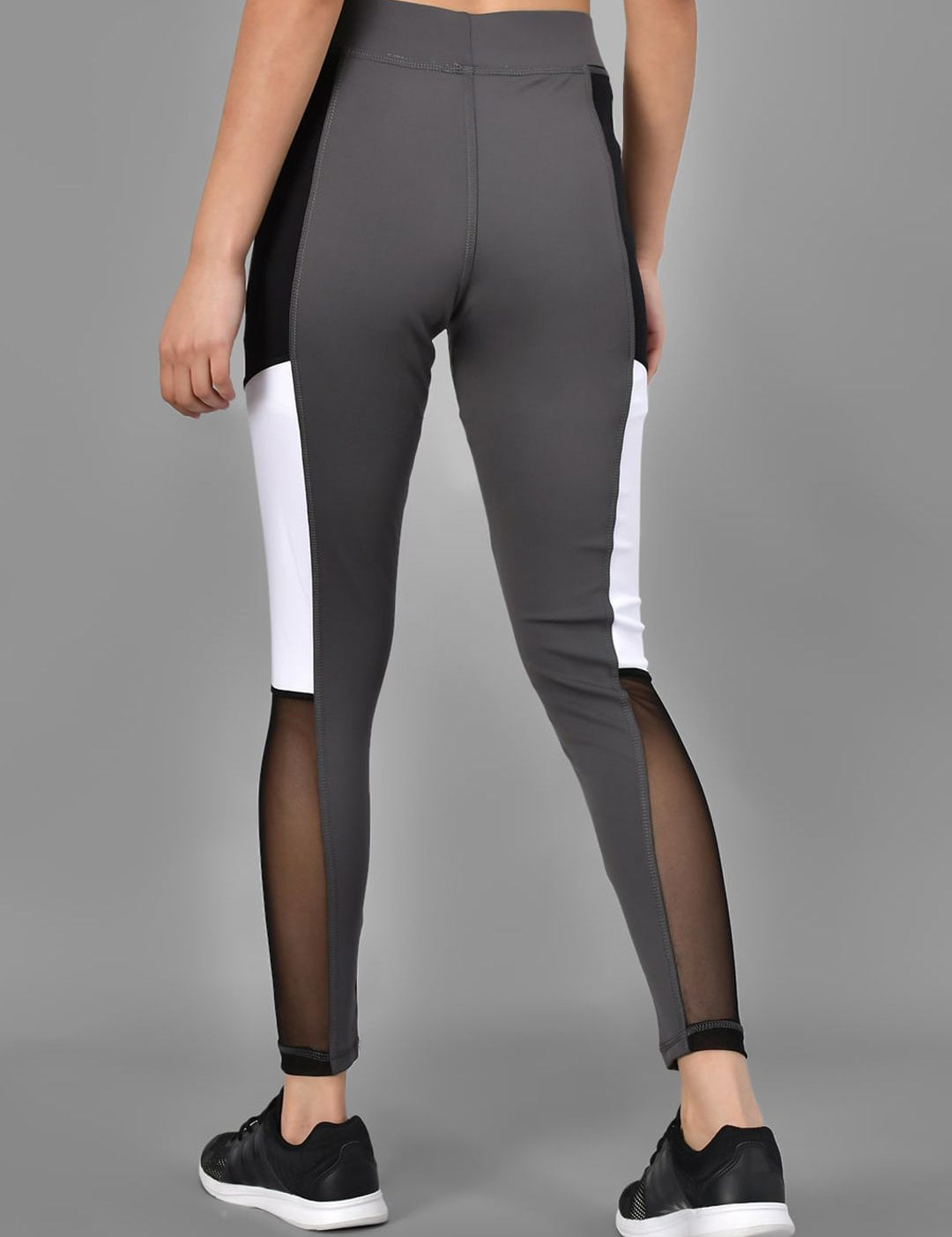 Kotty Women Grey & Black Colourblocked Tights