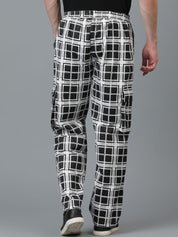 Kotty Men Checked Relaxed Low-Rise Easy Wash Trousers