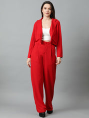 KOTTY BIZwear Basics Notched Lapel Collar Coat With Trousers