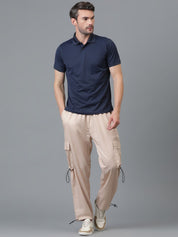 Kotty Men Relaxed Low-Rise Easy Wash Cargos Trousers