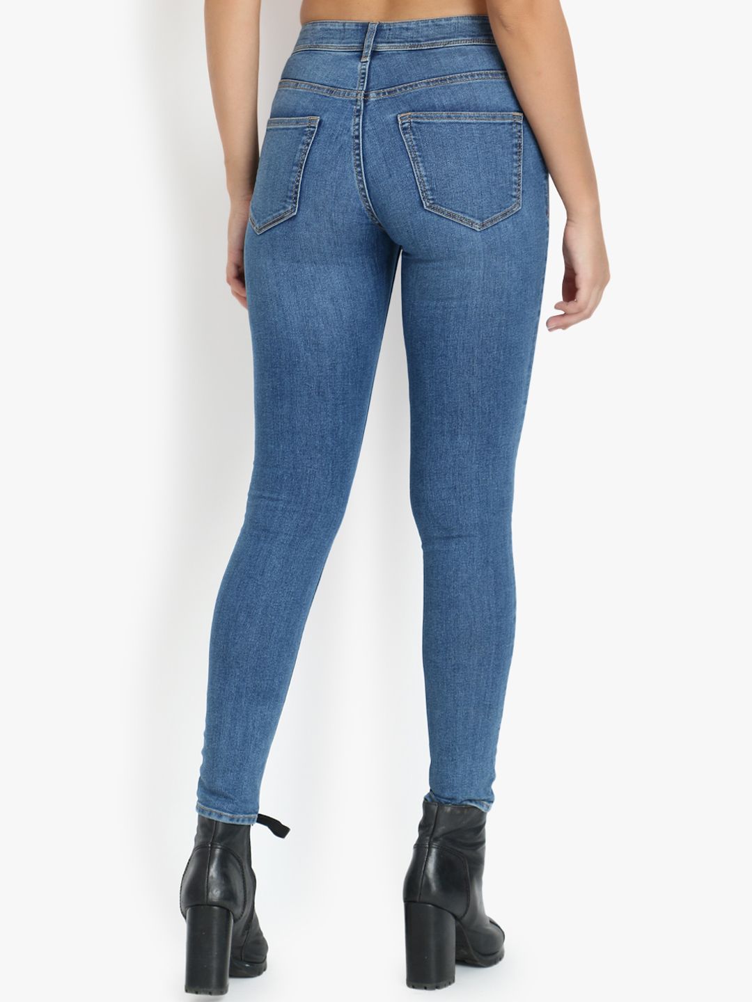 Kotty Women Blue Skinny Fit High-Rise Clean Look Stretchable Jeans