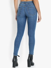 Kotty Women Blue Skinny Fit High-Rise Clean Look Stretchable Jeans