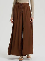 Kotty Women High-Rise Easy Wash Loose-Fit Pleated Wide Leg Trousers