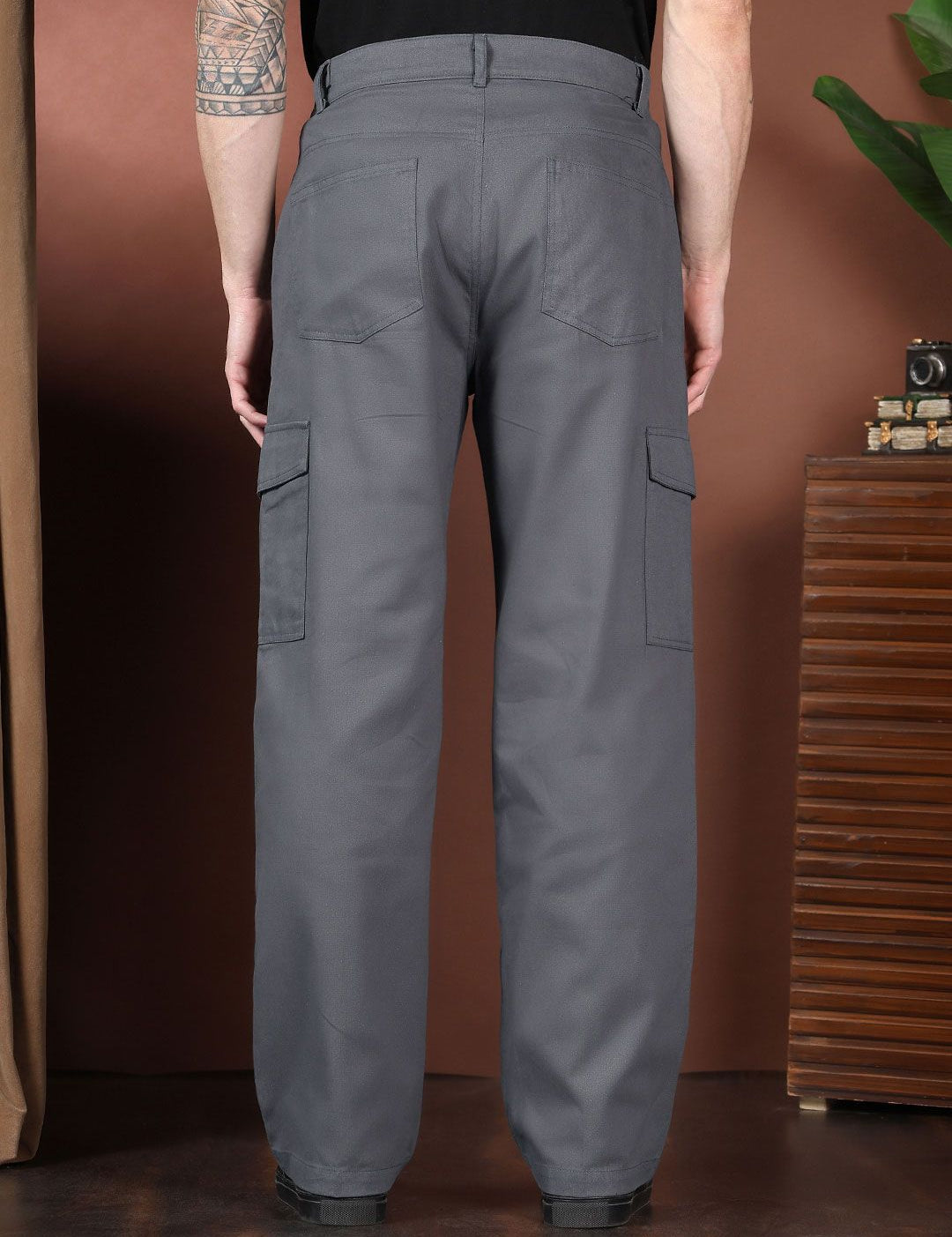Kotty Men Relaxed Easy Wash Cargos Trousers