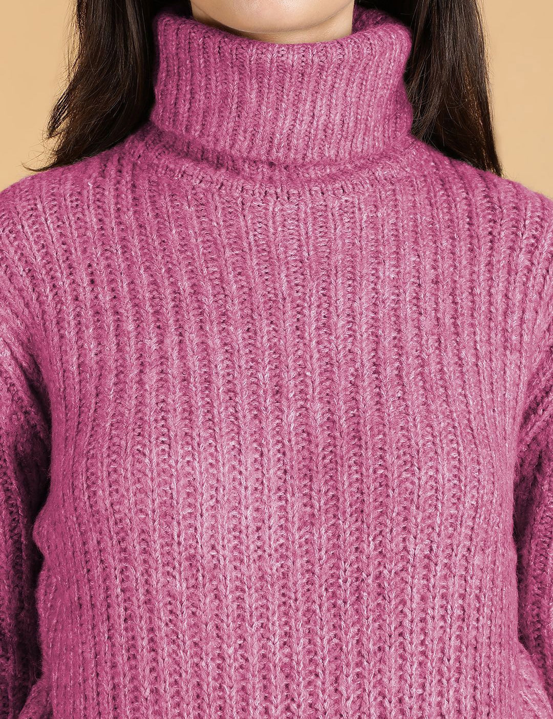 Kotty Women Cotton Turtle Neck Pullover Sweaters