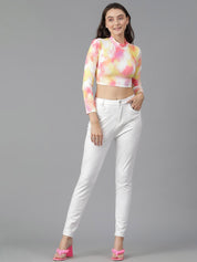 Kotty Print Crop Top