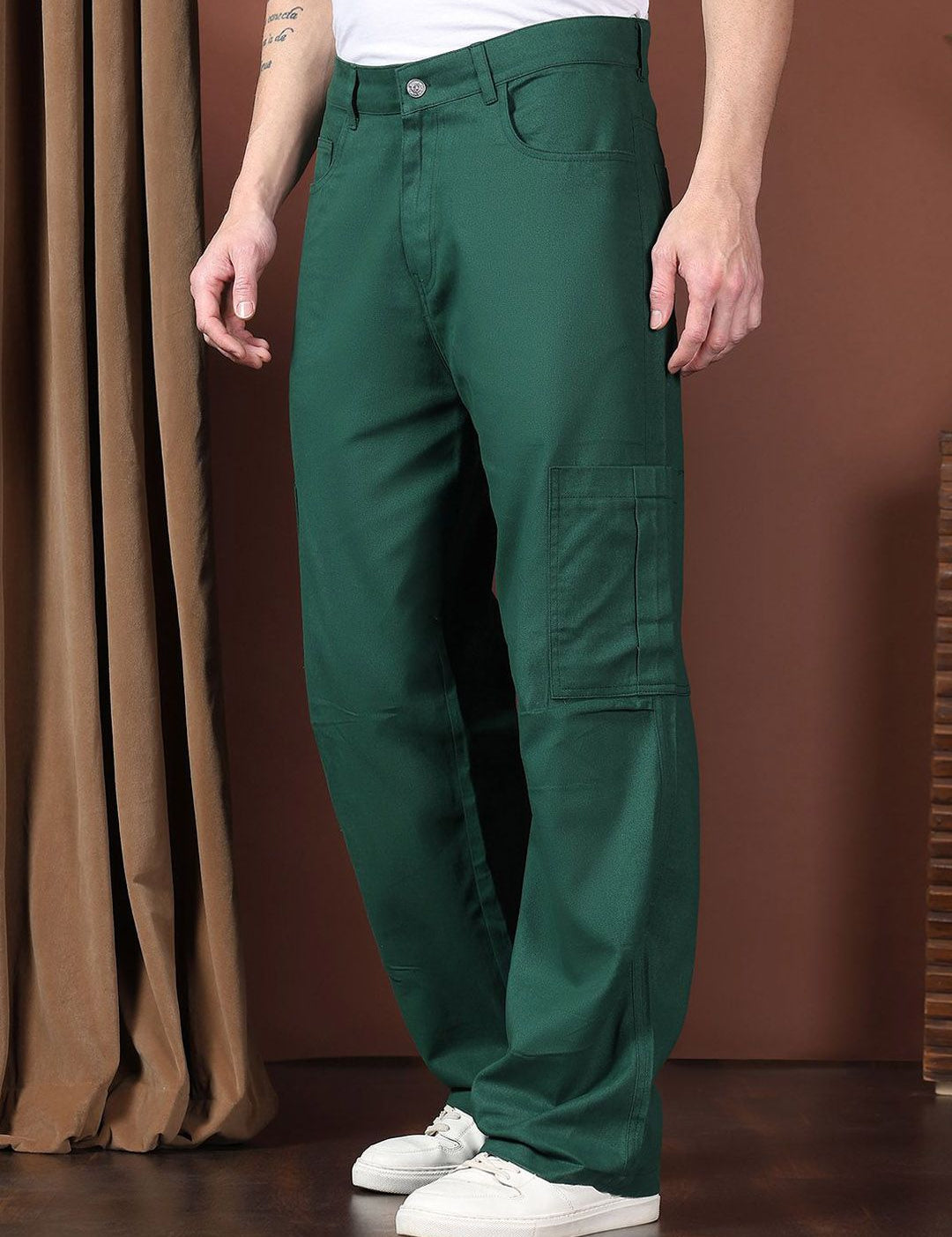 Kotty Men Relaxed Easy Wash Cargos Trousers