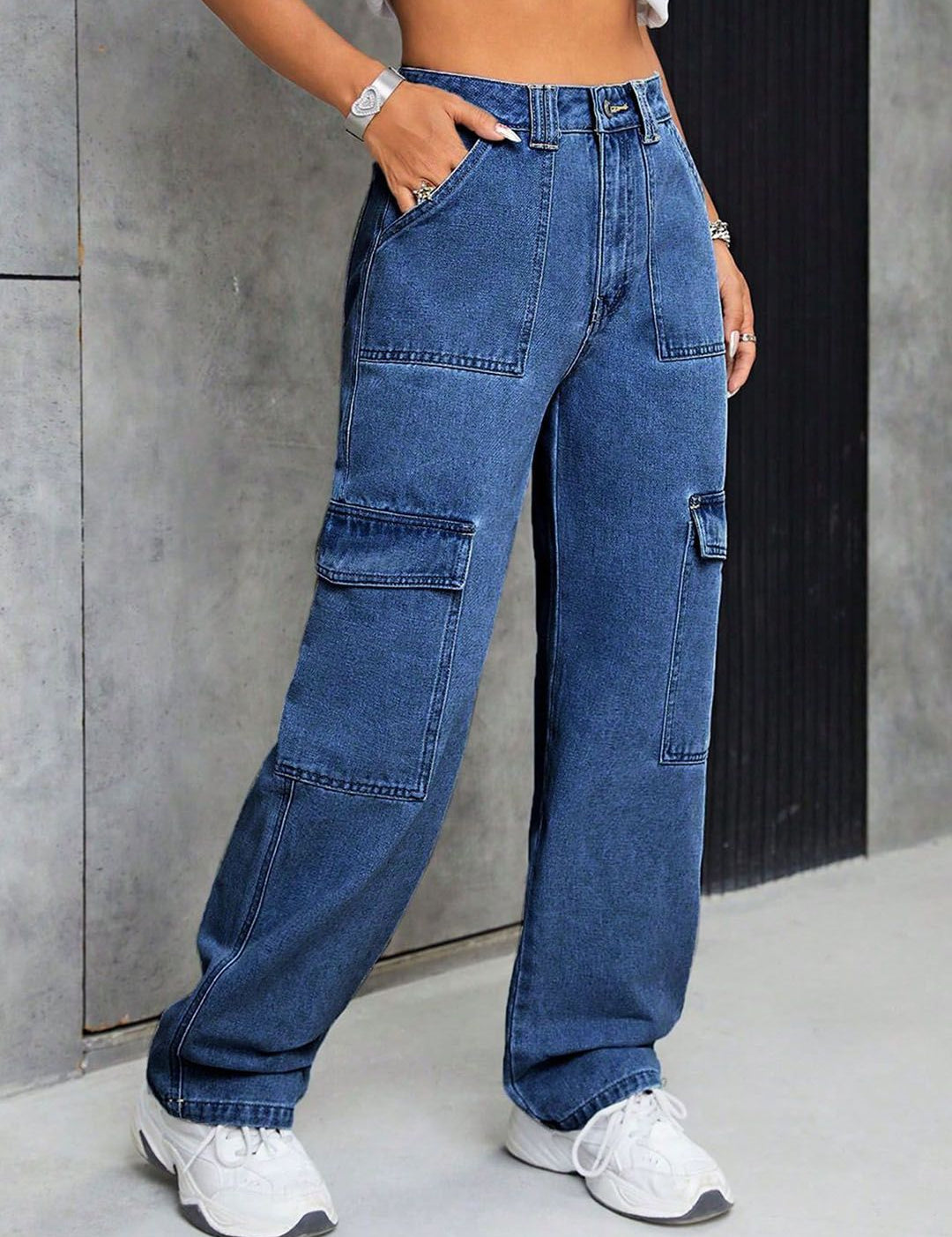 Kotty Women Straight Fit High-Rise Stretchable Jeans