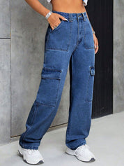 Kotty Women Straight Fit High-Rise Stretchable Jeans