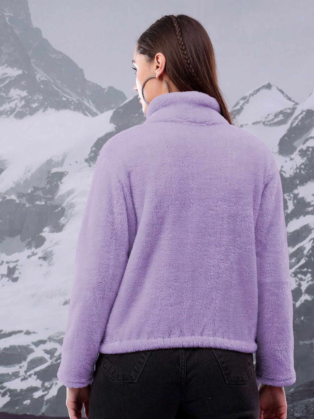 Kotty Women High Neck Front-Open Sweatshirt