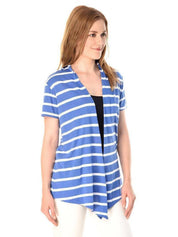 Kotty Striped Open Front Crop Shrug