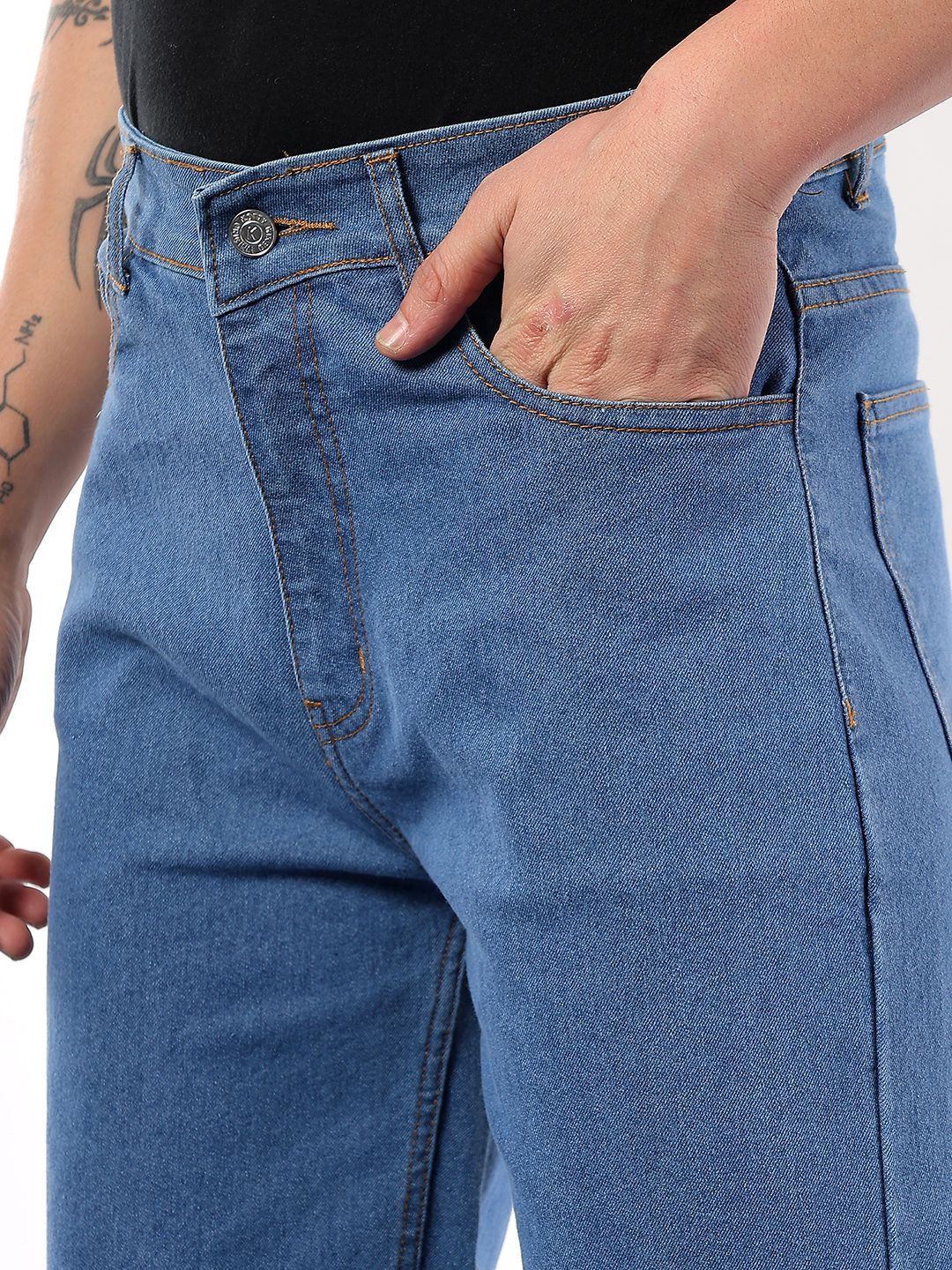 Kotty Men Comfort Regular Fit Mid-Rise Stretchable Jeans