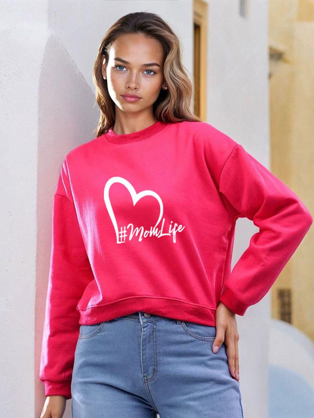 Kotty Women Typography Printed Long Sleeves Sweatshirt