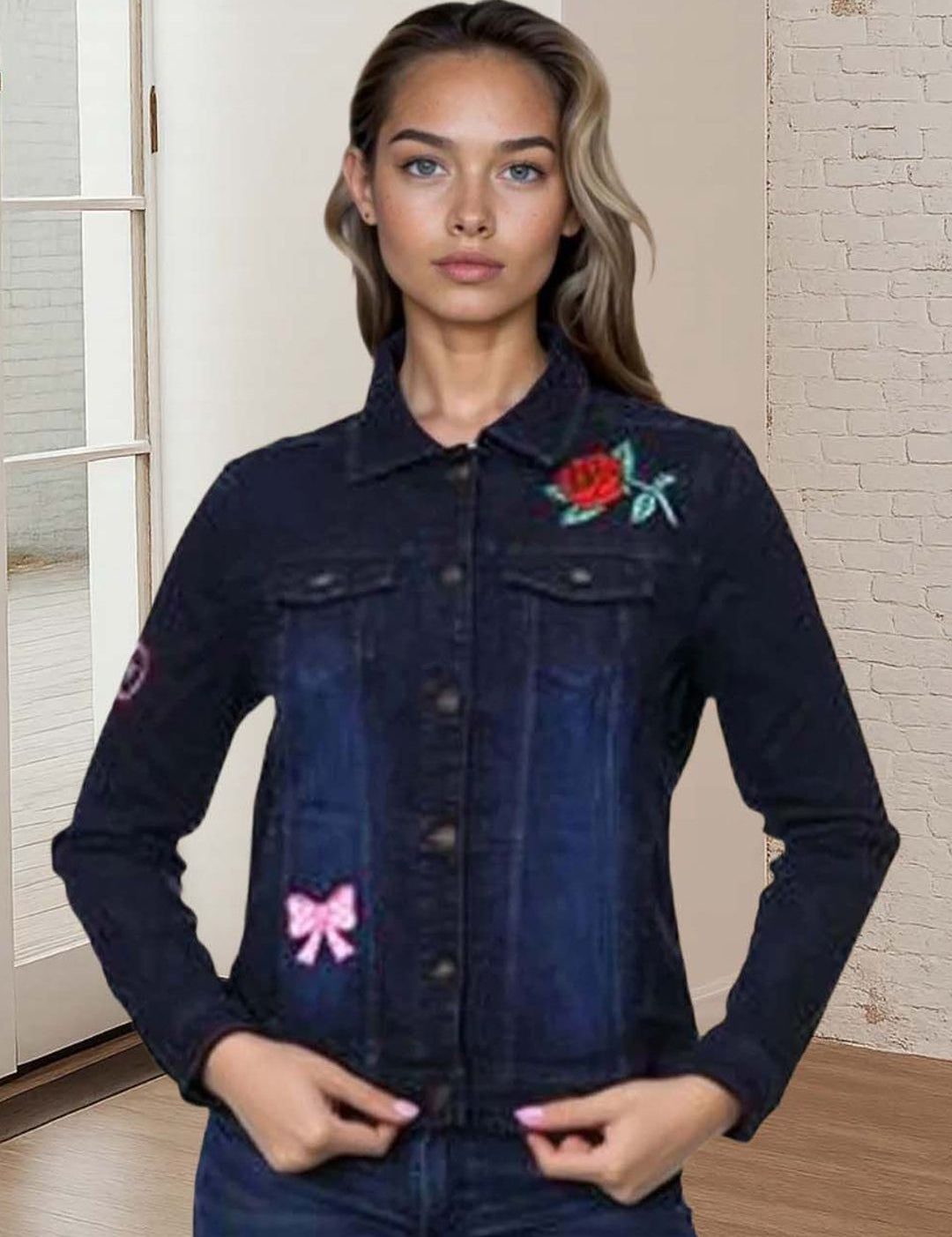 Kotty Women Self Design Casual Denim Jacket