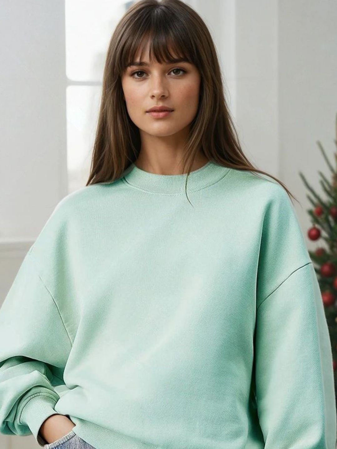 Kotty Women Round Neck Pullover Sweatshirt