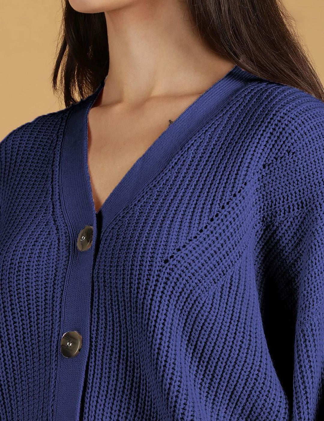 Kotty Women Long Sleeves Woolen Cardigan