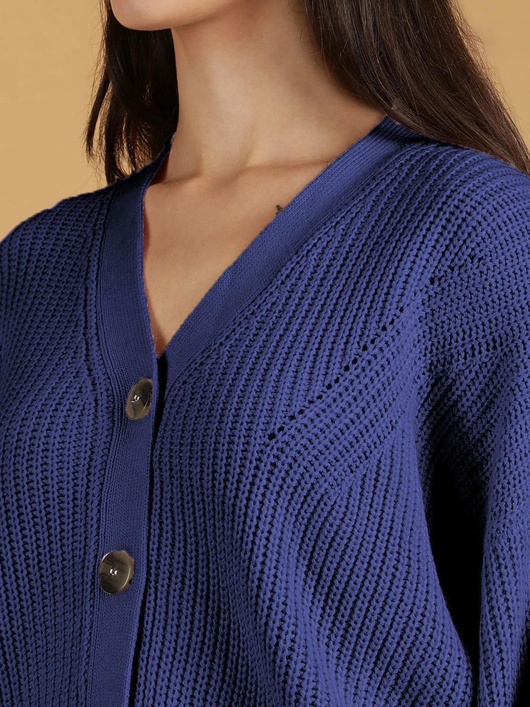 Kotty Women Long Sleeves Woolen Cardigan