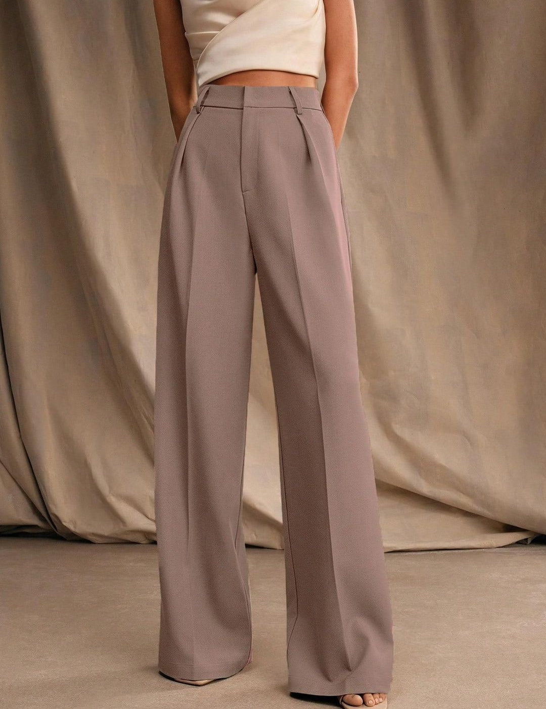 Kotty Women High-Rise Tapered Fit Pleated Trousers