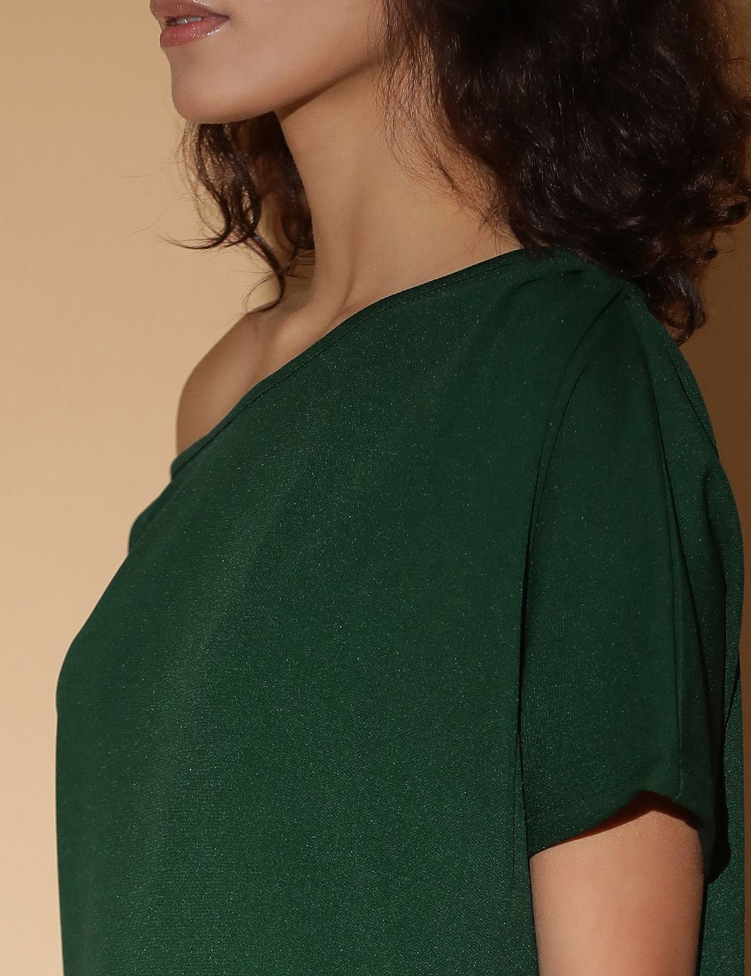 Kotty Women Solid One Shoulder A-Line Dress