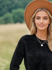 Kotty Women Round Neck Long Sleeves Pullover Sweater