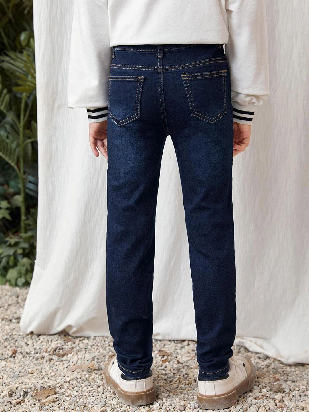 Kotty Boys Light Fade Crinkle Mid-Rise Cotton Stretchable Regular Fit Jeans