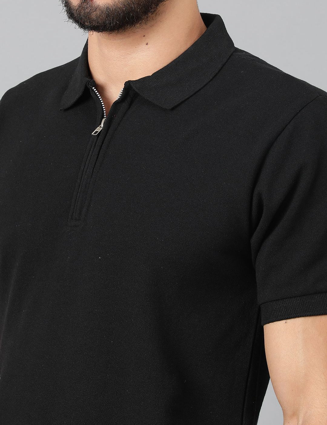 Kotty Men Solid Polo Collar T-shirt