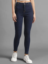 Kotty Women Navy Blue Slim Fit High-Rise Clean Look Jeans