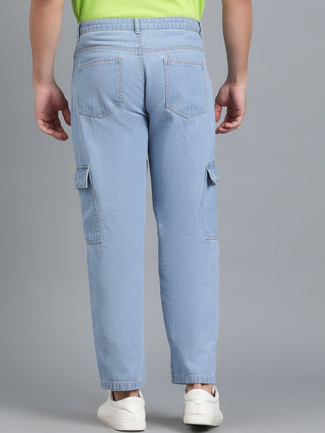 Kotty Men Jean Low-Rise Clean Look Stretchable Cargo Jeans