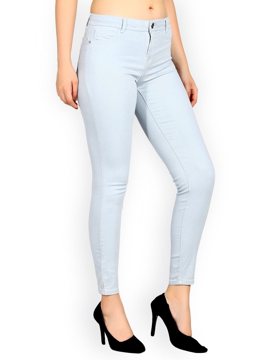 Kotty Women Blue Skinny Fit Mid-Rise Clean Look Jeans