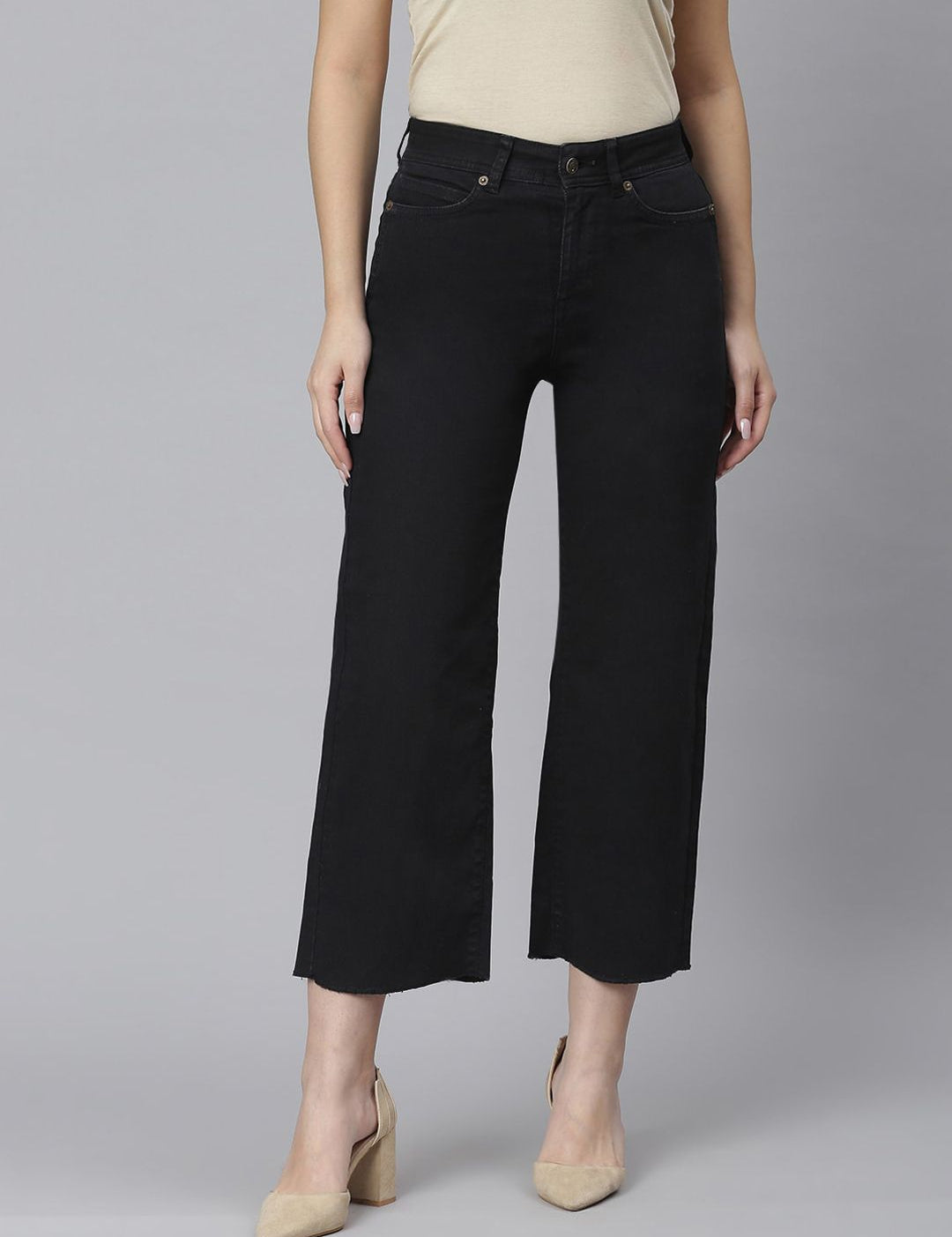 Kotty Women Black Flared Jeans