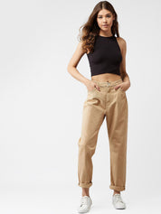 Kotty Women Beige Skinny Fit Jeans