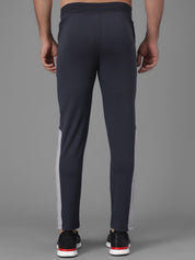 Kitty Men Navy Blue & Solid Straight-Fit Track Pants