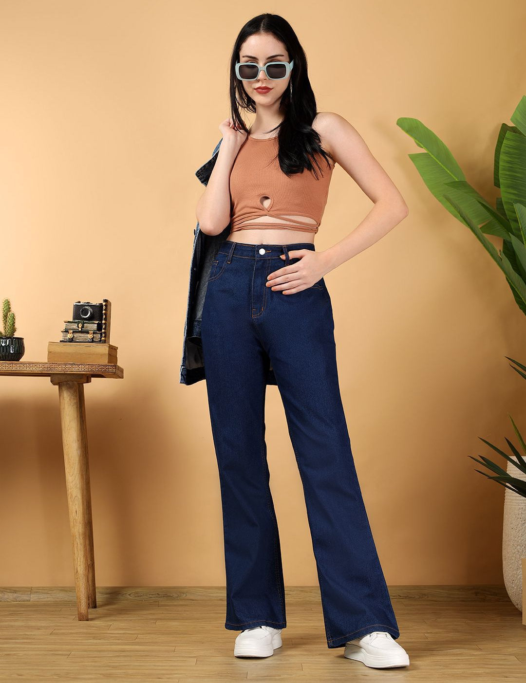 Kotty Women Jean Bootcut High-Rise Stretchable Jeans