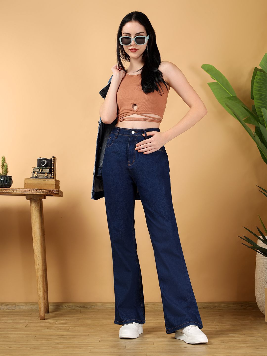 Kotty Women Jean Bootcut High-Rise Stretchable Jeans