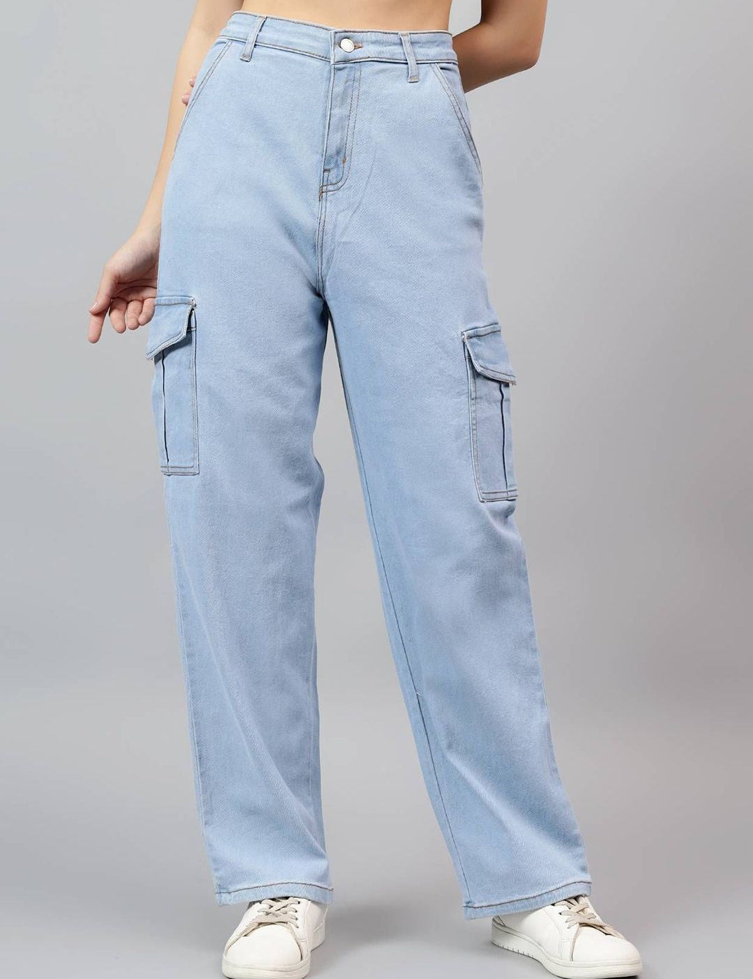 Kotty Women Straight Fit High-Rise Stretchable Jeans