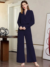 KOTTY BIZwear Basics Women Relaxed Straight Leg High-Rise Easy Wash Pleated Parallel Trousers