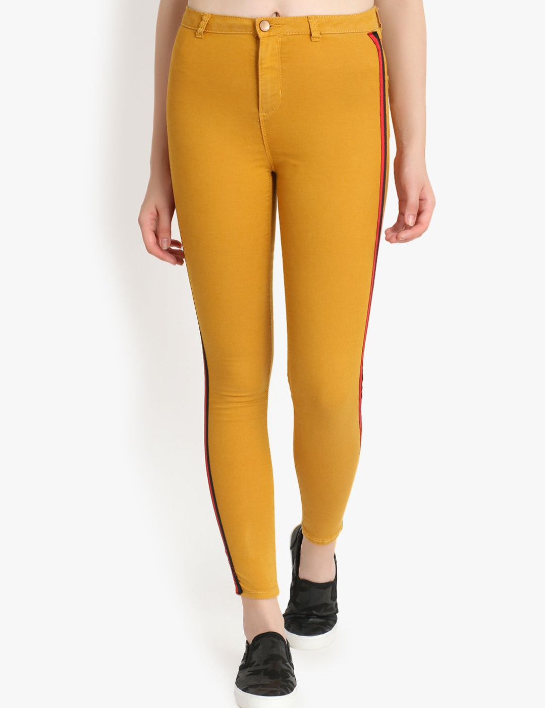 Kotty Women Yellow Skinny Fit High-Rise Clean Look Jeans