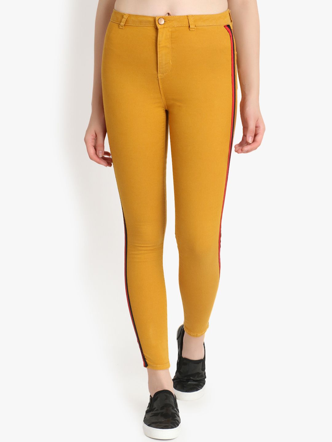 Kotty Women Yellow Skinny Fit High-Rise Clean Look Jeans